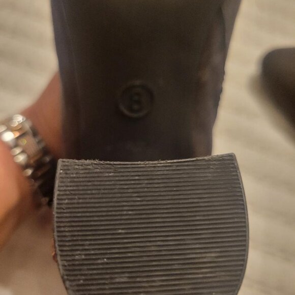 Anthropologie Farylrobin Suede Velvet Fawcett Booties Sz 8 - Picture 8 of 11